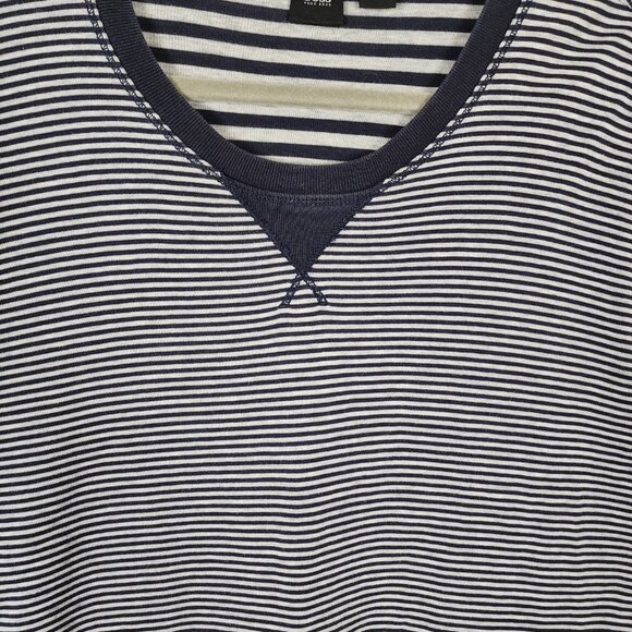 Hugo Boss Gray Stripe Cotton Stretch Slim Fit Skubic Sweatshirt - Picture 2 of 8